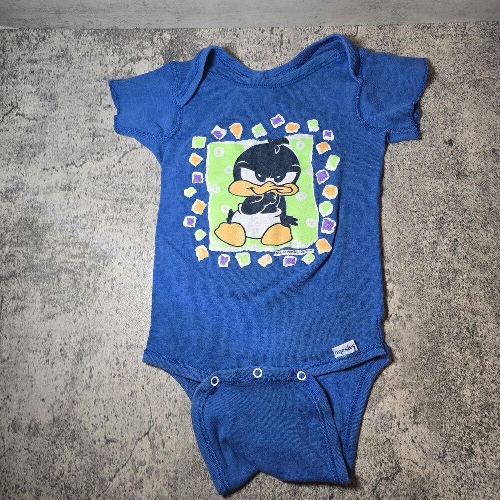 Vintage 1993 Baby Looney Tunes 24M Romper/Jumpsuit Daffy Duck 27-34 Lbs
